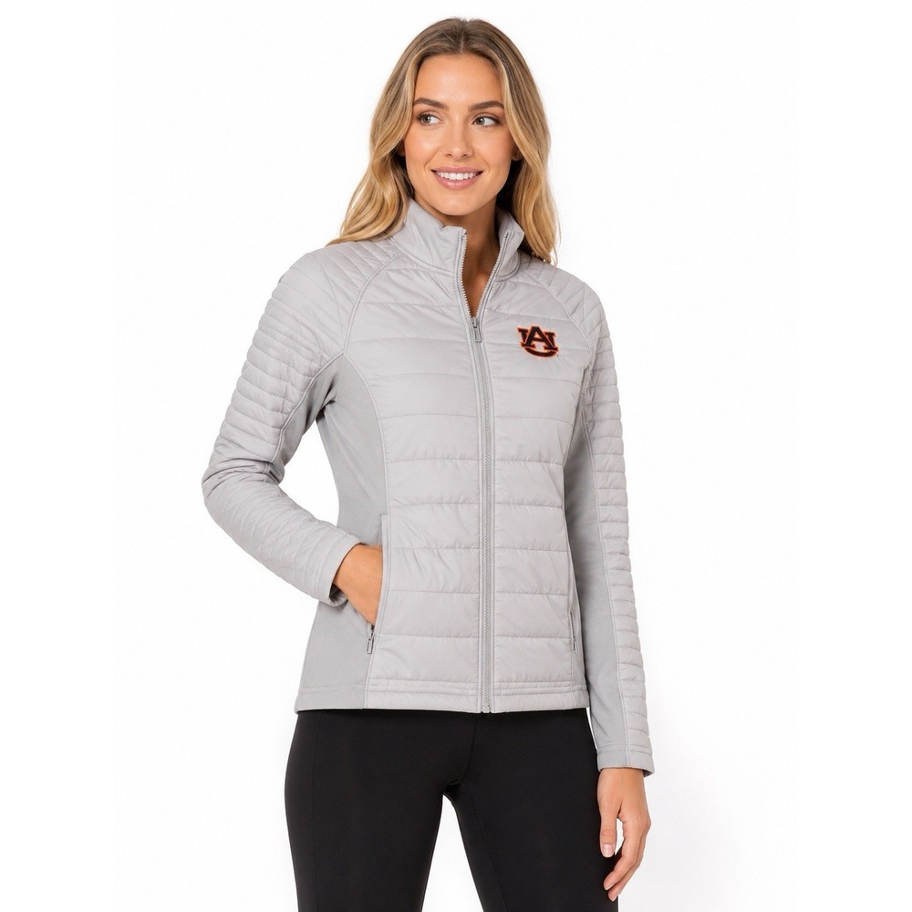 Under Armour Storm Auburn Tigers Quilted Jacket Women's M Gray Full Zip Light